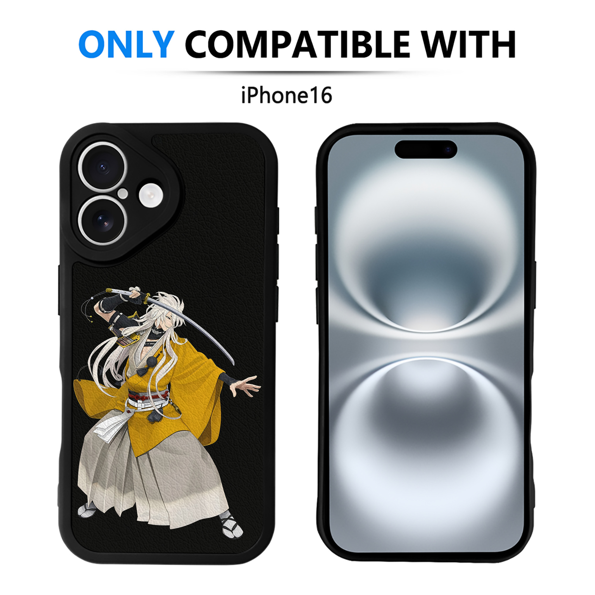 （画像用） 刀剣乱舞 Touken Ranbu 【iPhone 16シリーズ対応】シリコンスマホケース（レザー調） 材質：シリコン